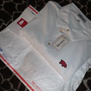 BNWT MENS WHITE POLO CURLY TAIL